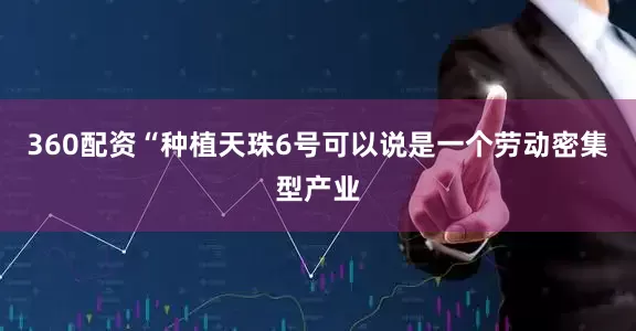 360配资“种植天珠6号可以说是一个劳动密集型产业